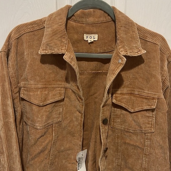 POL Teddy Bear Vintage tan corduroy jacket with raw edge Small NWT - Picture 4 of 9